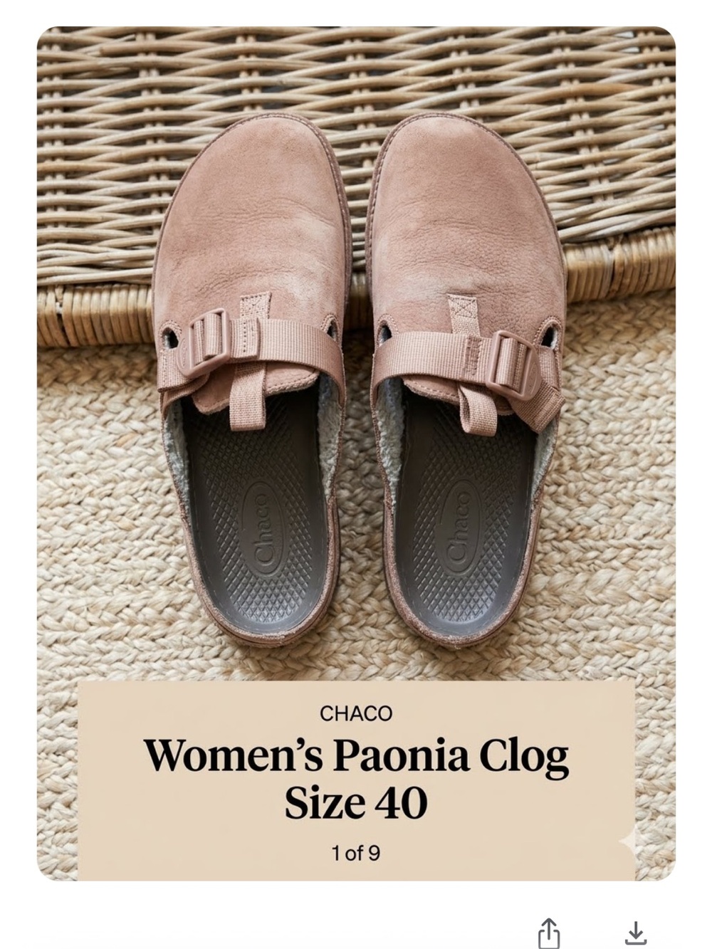 Chaco Women’s Paonia Clog Size 40
